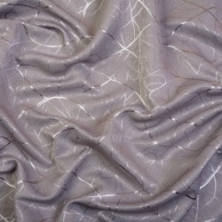 Ткань Блэкаут для штор светозатемняющая 75% &quot;Ледовое тиснение цвет Серый&quot; (на отрез)  в 