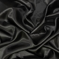 Ткань Атлас-сатин, цвет Черный (на отрез)  в 