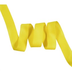 Окантовочная лента-бейка, цвет Жёлтый 22мм (на отрез)  в 